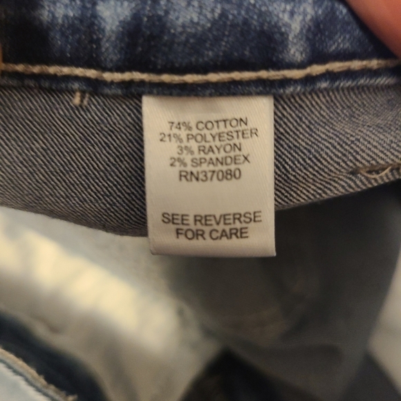 Cato Est. 1946 Denim 5 Pocket Embroidered Around‎ Hem Frayed SZ 16 - Picture 3 of 5